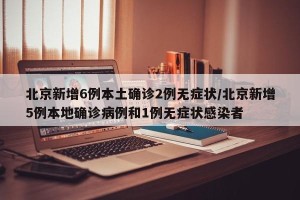 北京新增6例本土确诊2例无症状/北京新增5例本地确诊病例和1例无症状感染者