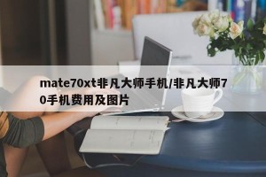 mate70xt非凡大师手机/非凡大师70手机费用及图片